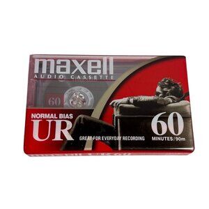 Maxell UR60 Normal Bias Audio Cassette Tape 60 Minutes/90m For Voice Lectures &